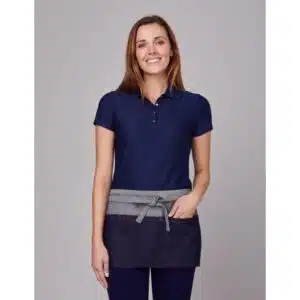 3 Divided Pocket Reverse Denim Waist Apron