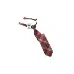 Plaid Burgundy Pre-Tied Tie