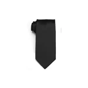Black Satin Self-Tie