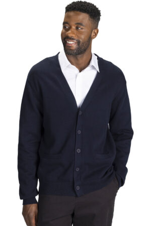 Edwards Unisex V-Neck Cotton Blend Cardigan with 2 Pockets
