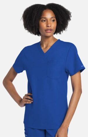 Cherokee Workwear Unisex Tuck-In 1-Pocket V-Neck Scrub Top