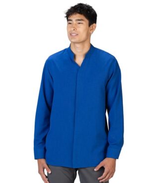 Edwards Men’s Long Sleeve FlexBatiste Stand-Up Collar Shirt