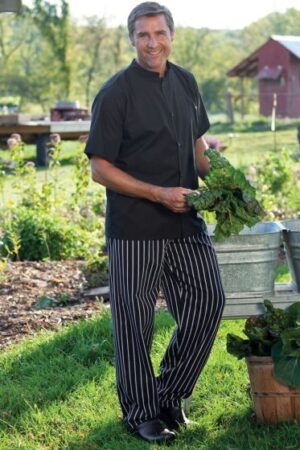 Traditional Chef Pants with 2" Elastic Waist