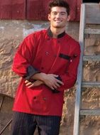Ambassador's Easy Care Newport Chef Coat Red