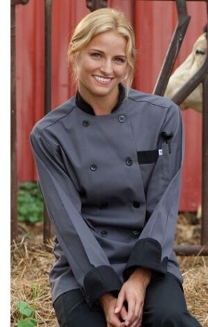 Ambassador's Easy Care Newport Chef Coat Slate