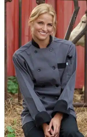 Ambassador's Easy Care Newport Chef Coat Slate