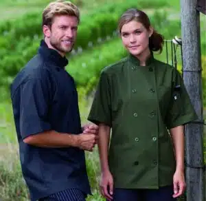 Short Sleeve Chef Coat in Colors