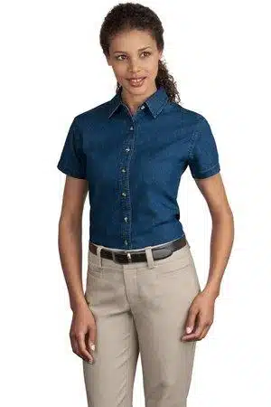 Ladies’ Short Sleeve Premium Denim Shirts Ladies' Short Sleeve Premium Denim Shirts
