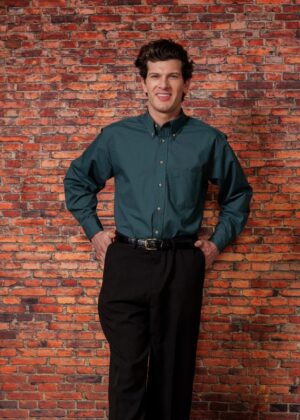 Men's Long Sleeve Casual Poplin Shirt