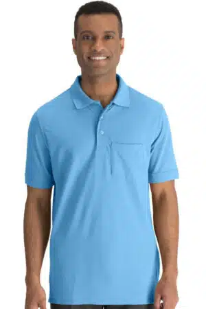 Edwards Unisex Blended Pique Short Sleeve Polo with Pocket