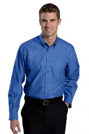 Edwards Men's Oxford Wrinkle Free Dress Shirt