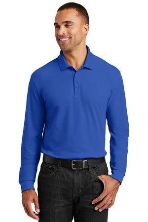 Unisex Long Sleeve Pique Polo