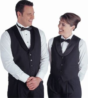 Men's Five Button Satin Shawl Lapel Vests