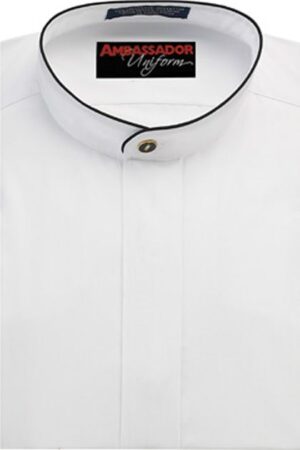 Men's Banded Collar Formal Shirt