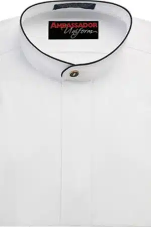 Men's Banded Collar Formal Shirt