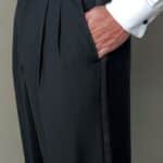 Men’s Adjustable Pleated Tuxedo Trouser with Side Buckles