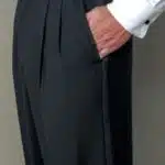 Men’s Adjustable Pleated Tuxedo Trouser with Side Buckles