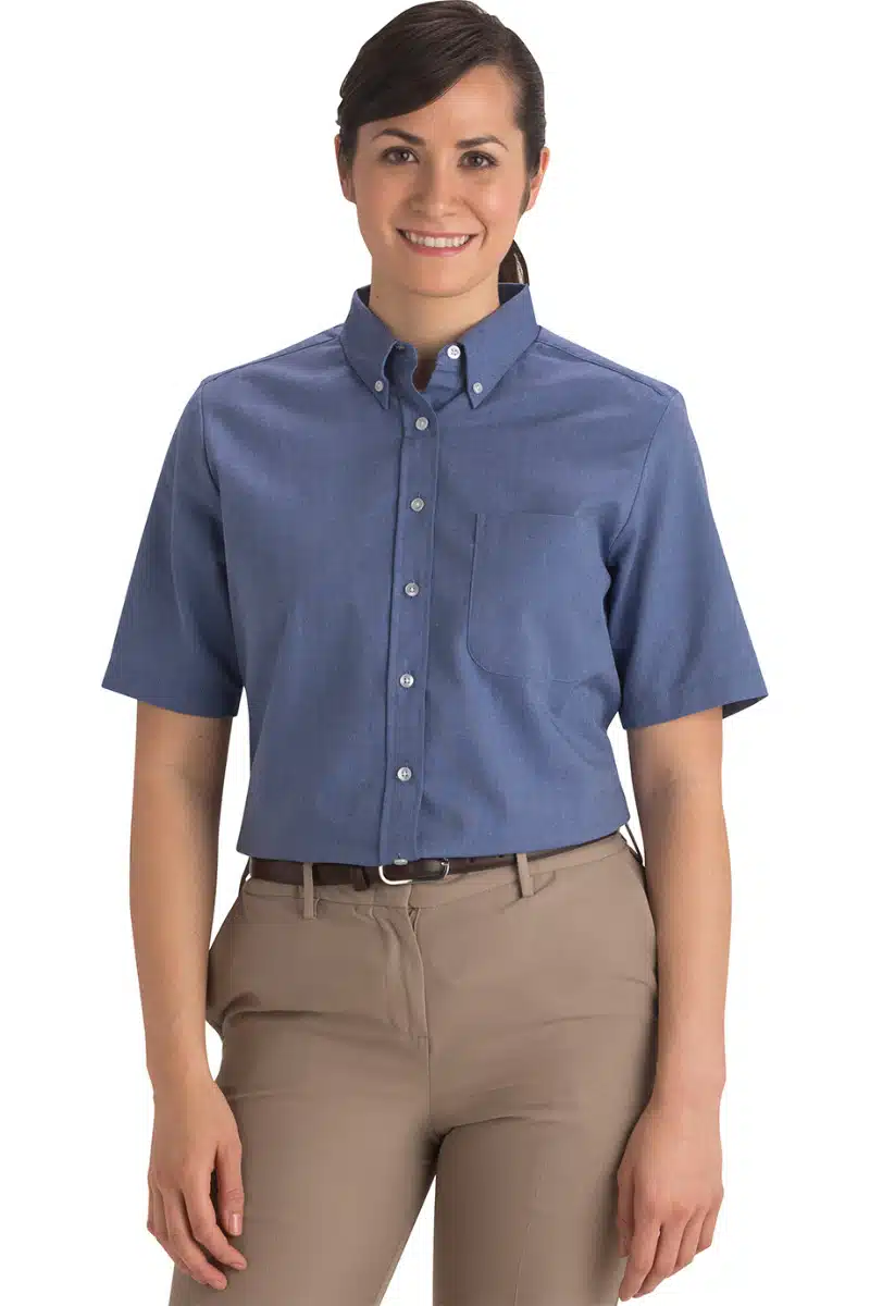 Edwards Ladies’ Short Sleeve Easy Care Oxford Shirt Edwards Ladies' Short Sleeve Easy Care Oxford Shirt