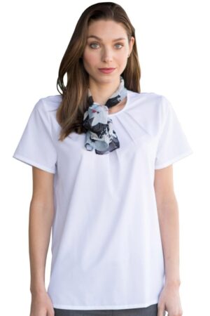 Edwards Ladies' Jewel Neck Short Sleeve Blouse