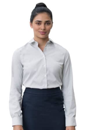 Edwards Ladies' Long Sleeve Pinpoint Oxford