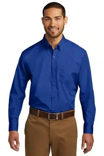 Men’s Long Sleeve Carefree Poplin Shirt Men’s Long Sleeve Carefree Poplin Shirt