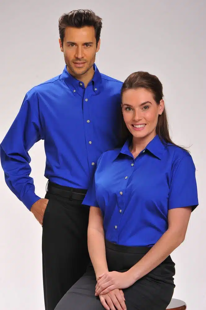 Ladies’ Short Sleeve Easy Care Poplin Blouse Ladies' Short Sleeve Easy Care Poplin Blouse