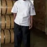 Classic Chef Pant with 2″ Elastic Waist-Black