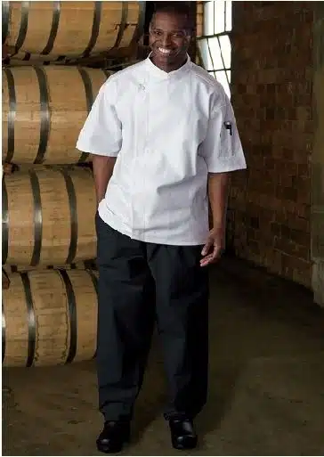 Classic Chef Pant with 2″ Elastic Waist-Black Classic Chef Pant with 2" Elastic Waist-Black