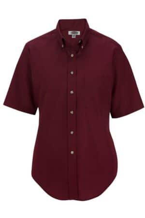 Ladies' Short Sleeve Casual Poplin Shirt
