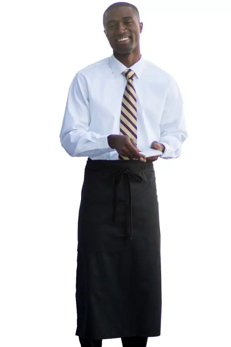 Edwards Black 2 Pocket Long Bistro Apron Edwards 2 Pocket Long Bistro Apron