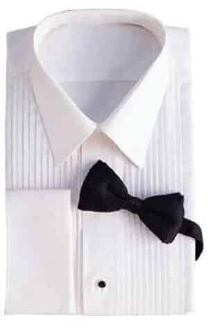 Men's Laydown Collar Tuxedo Shirt with 1/4" Pleated Front