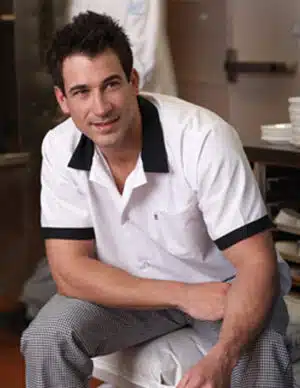 Trimmed Collared Chef Shirt with Buttons