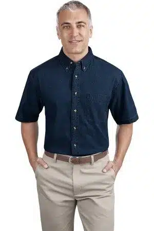 Men’s Short Sleeve Premium Denim Shirts Men’s Short Sleeve Premium Denim Shirts