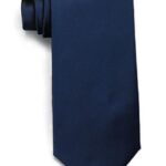 Navy Satin Self-Tie