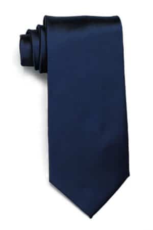 Navy Satin Self-Tie