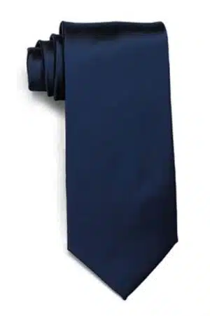 Navy Satin Self-Tie