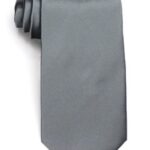 Charcoal Satin Self-Tie