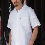 Unisex Button Front White Mesh Back Chef Shirt