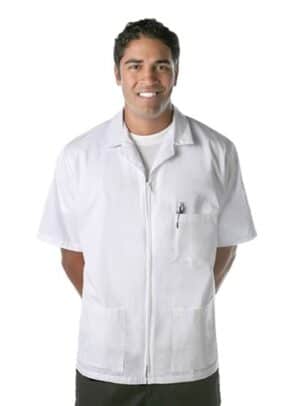 Men's Short Sleeve Zipper Front Top