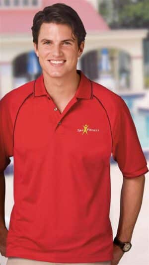 Men's Wicking Polo with Contrast Piping
