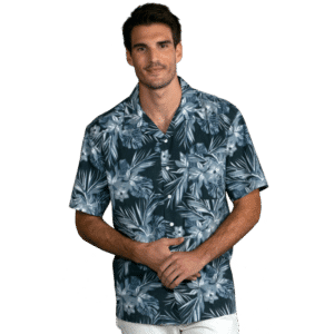 Unisex Stain Release Tropical Print Poplin Camp Shirt