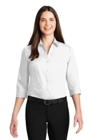 Ladies’ 3/4 Sleeve Carefree Poplin Shirt