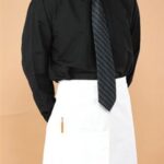 Unisex One Patch Pocket Bistro Apron White Sale