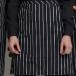 Chalkstripe Half Bistro Apron with Center Divided Pocket