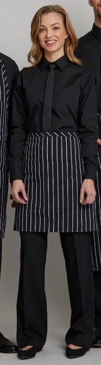 Chalkstripe Half Bistro Apron with Center Divided Pocket