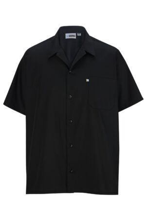 Edwards Unisex Button Front Short Sleeve Chef Shirt with Mesh Back