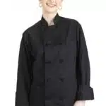 Black Long Sleeve 10 Knot Button Chef Coat
