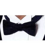 2″ Black Banded Poly/Satin Bow Ties