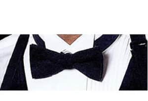 2" Black Banded Poly/Satin Bow Ties