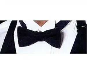 2" Black Banded Poly/Satin Bow Ties